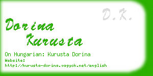 dorina kurusta business card